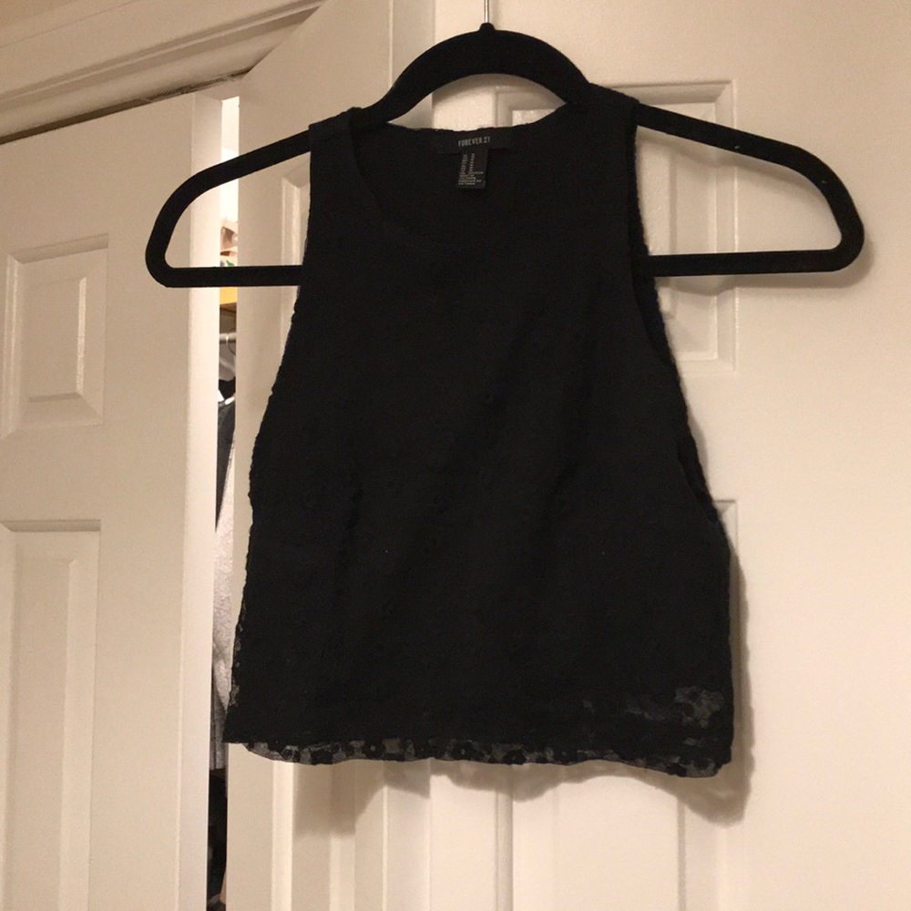 Forever 21 black crop top
